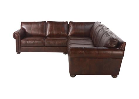 view swatch Omni Brown (L1077), pebbled pigmented two-tone leather. . Ethan allen sectional